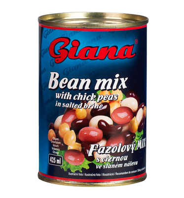 Bean Mix with Chickpeas in Salted Brine, 425ml